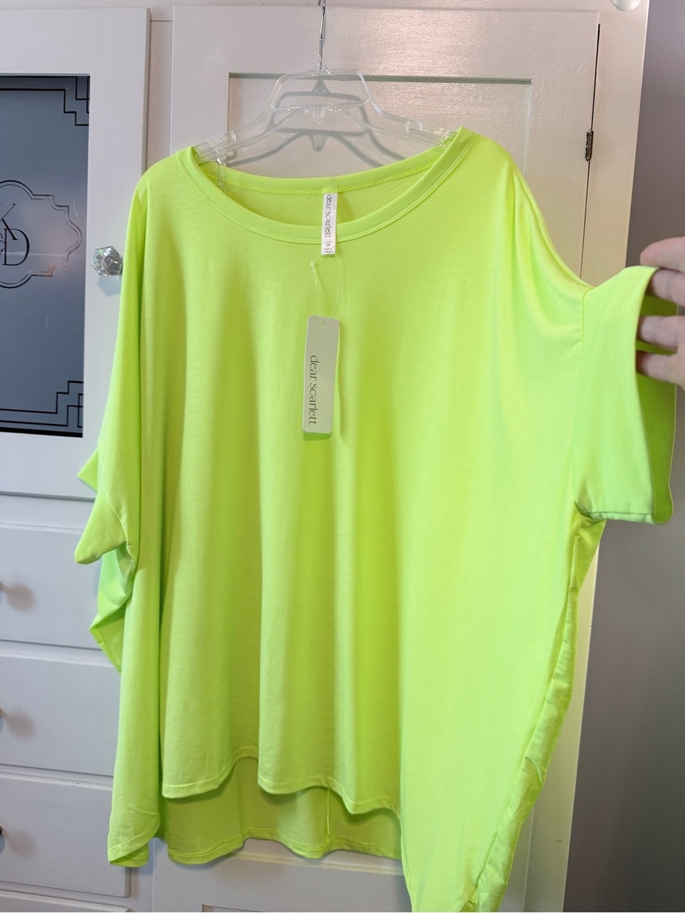 Dear Scarlett Neon Lime Oversized Tunic Top - Picture 5 of 7